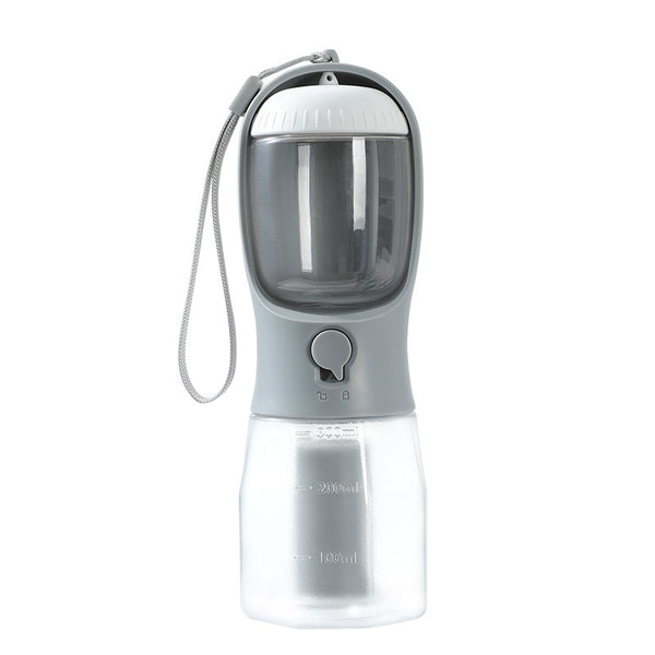 3-in-1 Portable Dog Water Bottle | Travel Cup with Food Container & Waste Bag Holder