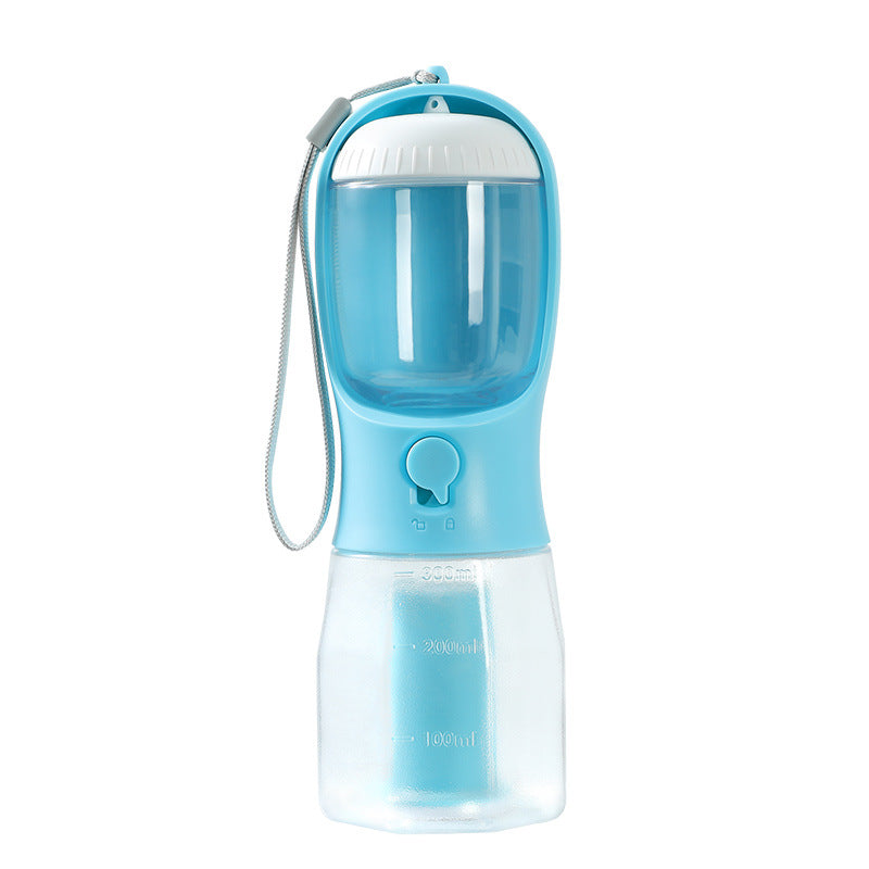3-in-1 Portable Dog Water Bottle | Travel Cup with Food Container & Waste Bag Holder