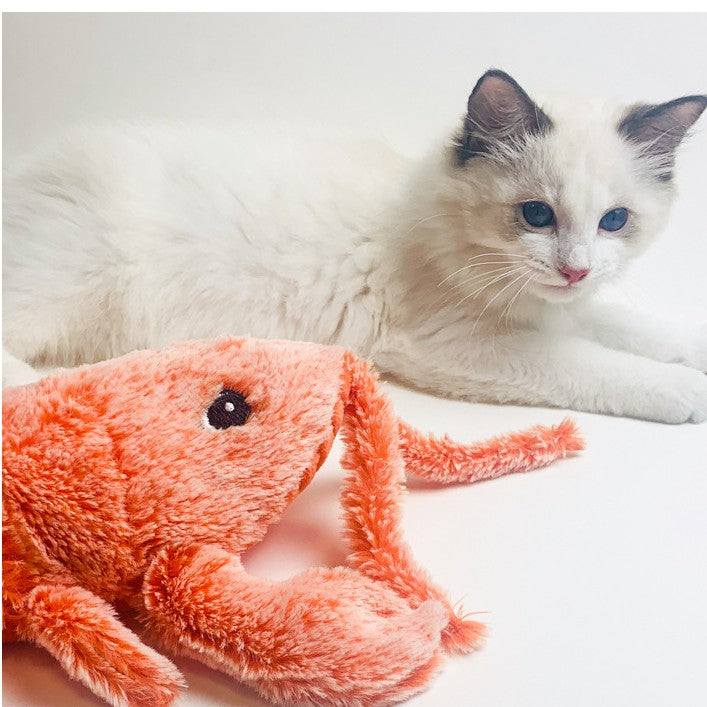 Electric Jumping Lobster Plush Cat Toy | USB Rechargeable Interactive Pet Toy