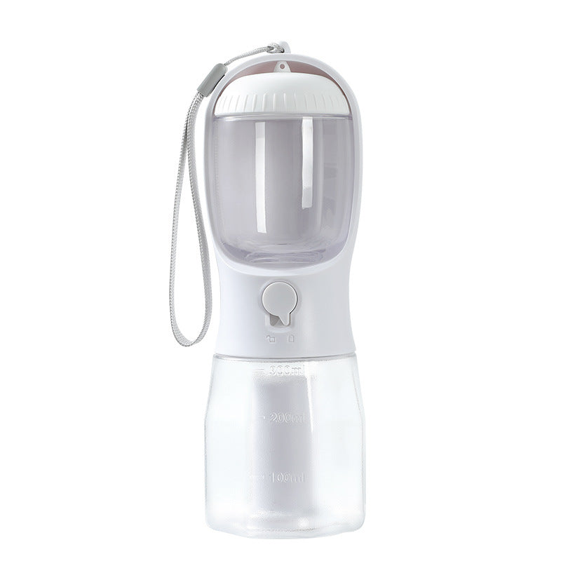 3-in-1 Portable Dog Water Bottle | Travel Cup with Food Container & Waste Bag Holder