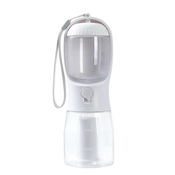 3-in-1 Portable Dog Water Bottle | Travel Cup with Food Container & Waste Bag Holder