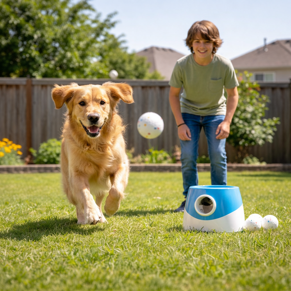 Active Paws | Interactive Electronic Ball Launcher for Dogs with Adjustable Distance | Engaging Fetch Toy for Healthy Playtime 0