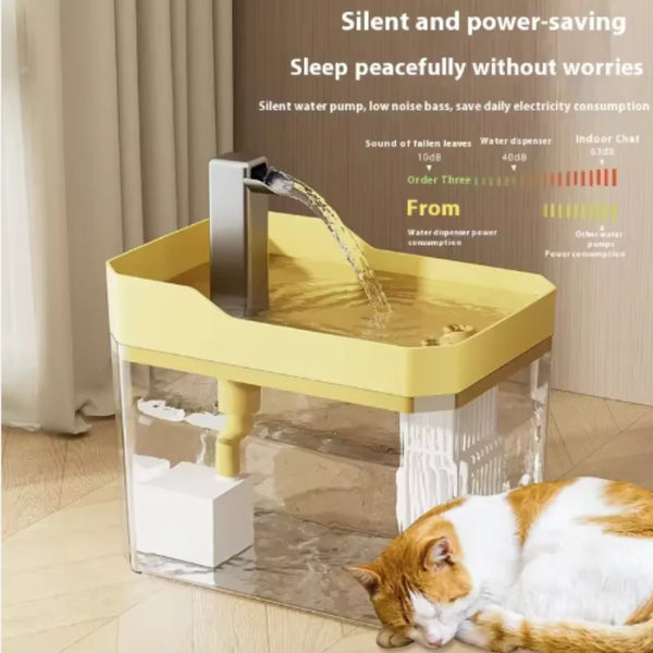 Automatic Cat Water Fountain | 1500ml Large Capacity Rechargeable Pet Water Dispenser
