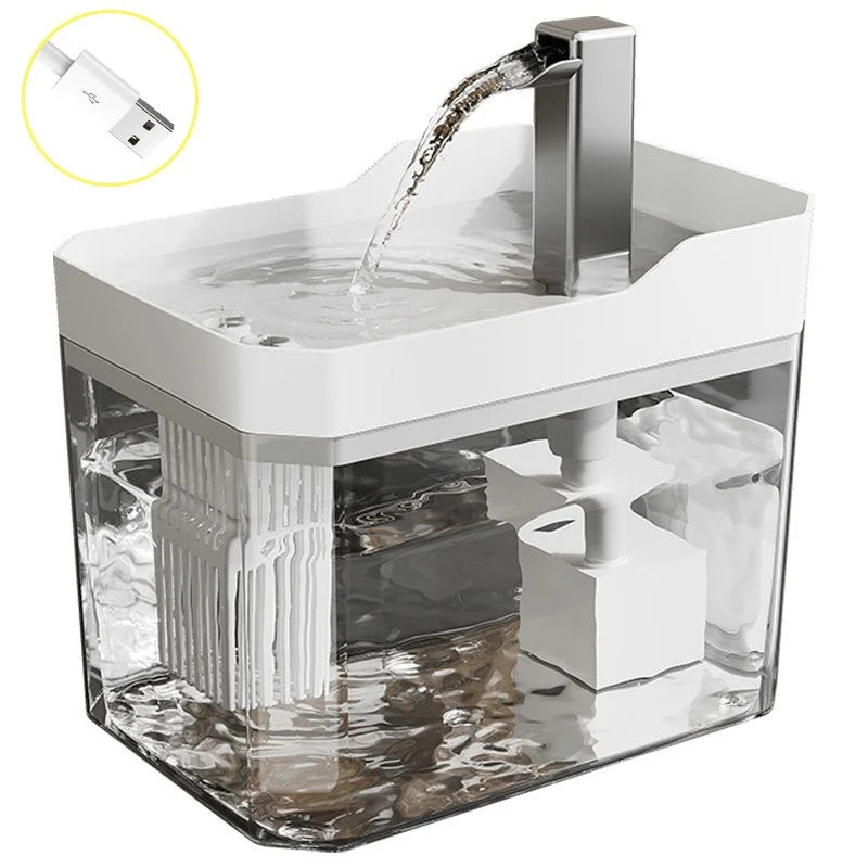 Automatic Cat Water Fountain | 1500ml Large Capacity Rechargeable Pet Water Dispenser