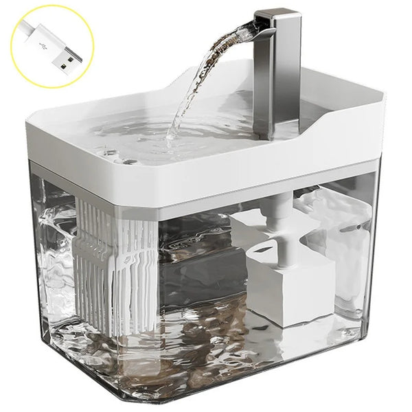 Automatic Cat Water Fountain | 1500ml Large Capacity Rechargeable Pet Water Dispenser