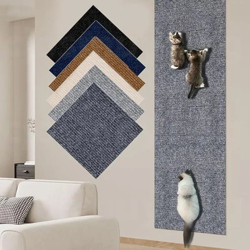Self-Adhesive Cat Scratch Mat | Furniture Guard Scratcher Board for Cats