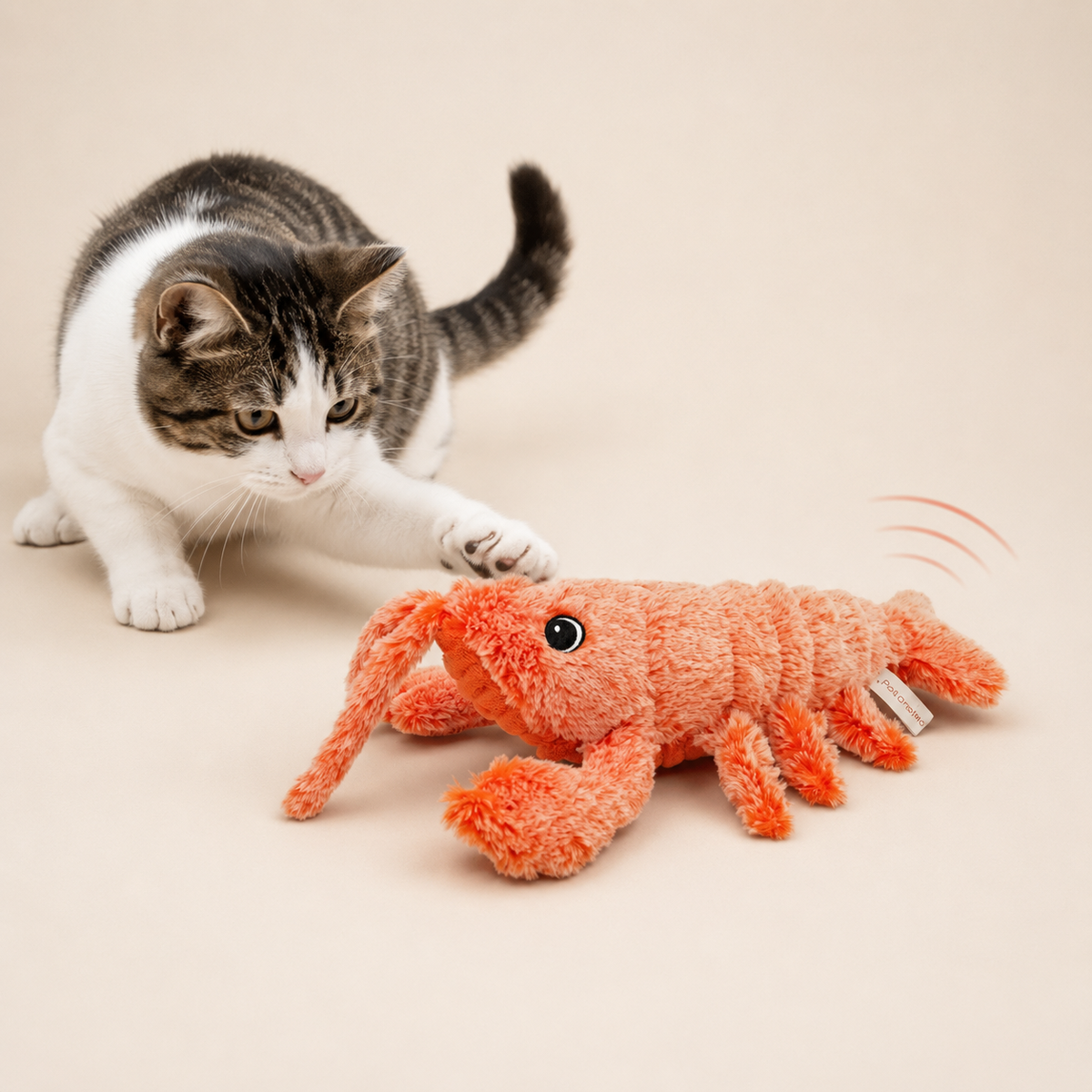 Electric Jumping Lobster Plush Cat Toy | USB Rechargeable Interactive Pet Toy