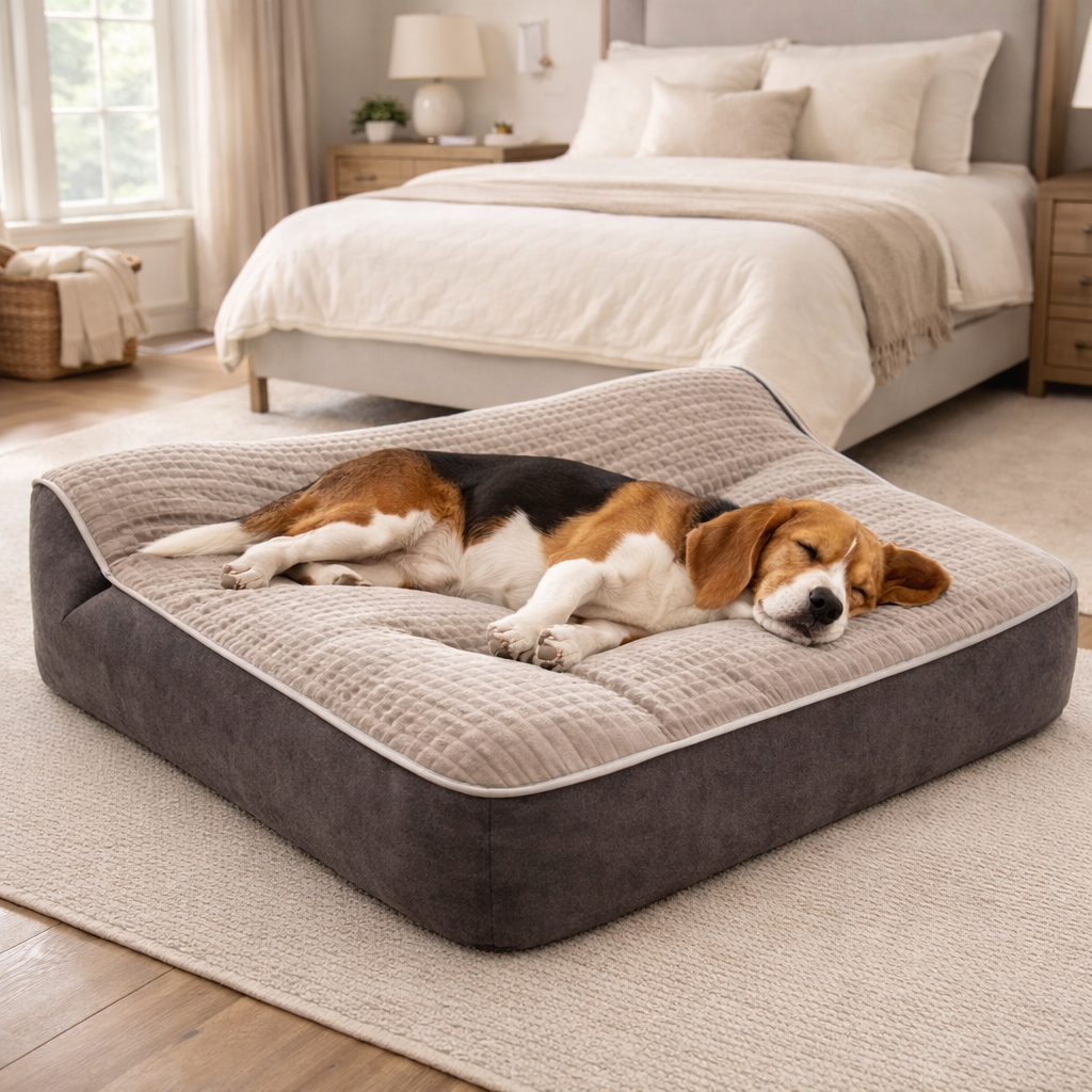 Comfort Haven | Large Orthopedic Dog Bed with Thick Support | Scratch-Resistant & Washable Design for Ultimate Relaxation 2