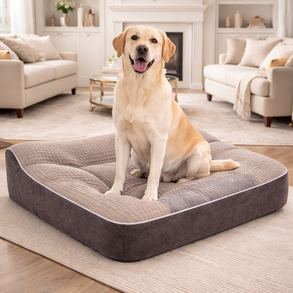 Comfort Haven | Large Orthopedic Dog Bed with Thick Support | Scratch-Resistant & Washable Design for Ultimate Relaxation 3