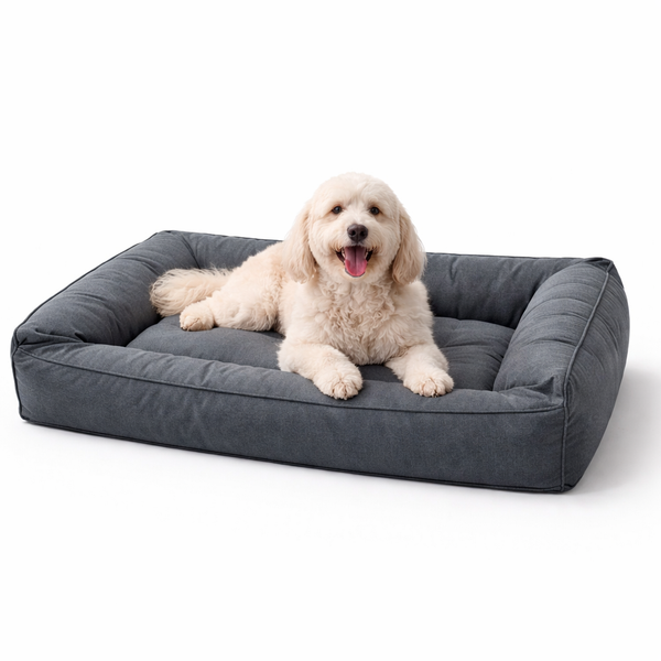 Comfort Haven | Orthopedic Dog Bed with Waterproof Memory Foam & Bolster | Joint Support for Large Breeds 1