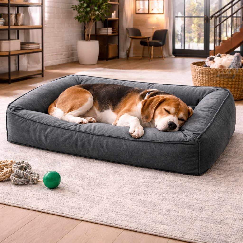 Comfort Haven | Orthopedic Dog Bed with Waterproof Memory Foam & Bolster | Joint Support for Large Breeds 2