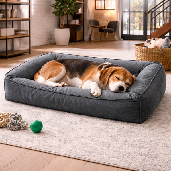 Comfort Haven | Orthopedic Dog Bed with Waterproof Memory Foam & Bolster | Joint Support for Large Breeds 2