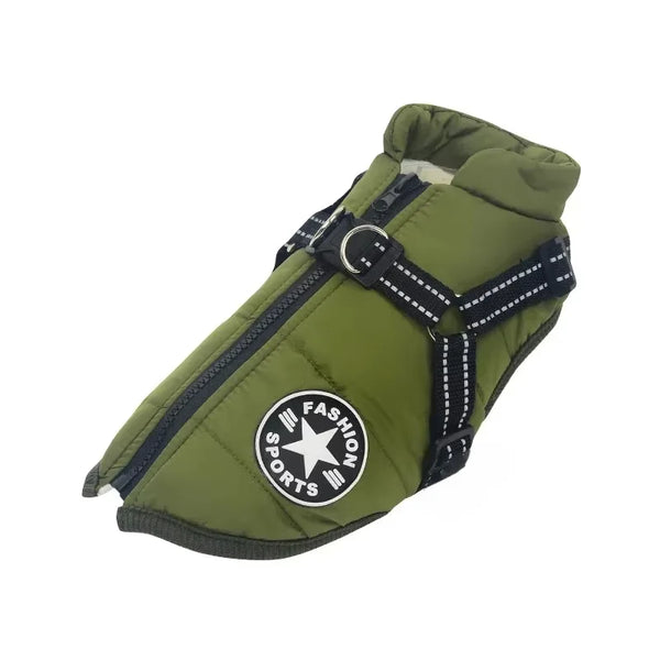 Cozy Canine | Waterproof Dog Jacket with Built-in Harness | Warm Coat for Winter Comfort 1