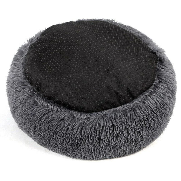 Plush Round Dog Bed with Raised Rim | Self-Warming Pet Bed for Small to Large Dogs & Cats