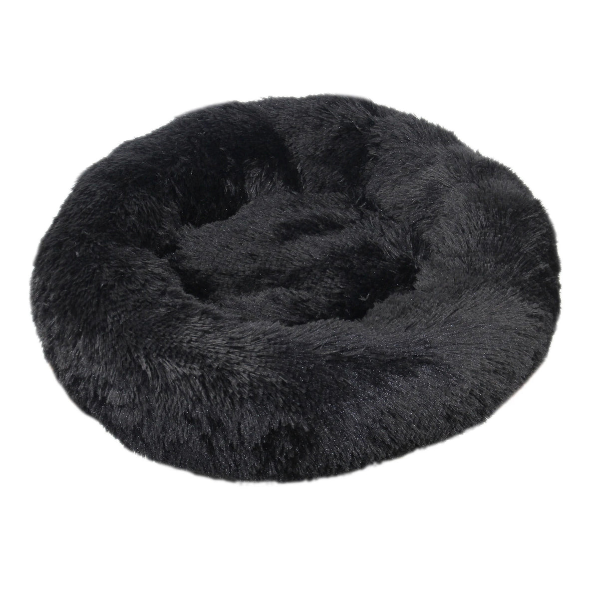 Plush Round Dog Bed with Raised Rim | Self-Warming Pet Bed for Small to Large Dogs & Cats