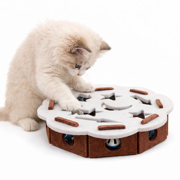 Curious Cat | Interactive Puzzle Toy with Soft Tunnels & Hidden Ball | Engaging Play for Indoor Cats 4