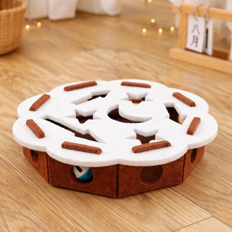 Curious Cat | Interactive Puzzle Toy with Soft Tunnels & Hidden Ball | Engaging Play for Indoor Cats 8