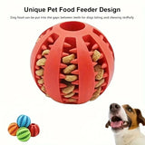 Durable Dog Chew Toy Ball with Bite Resistance | Nontoxic Fun Treat Feeder for Dogs and Cats 0