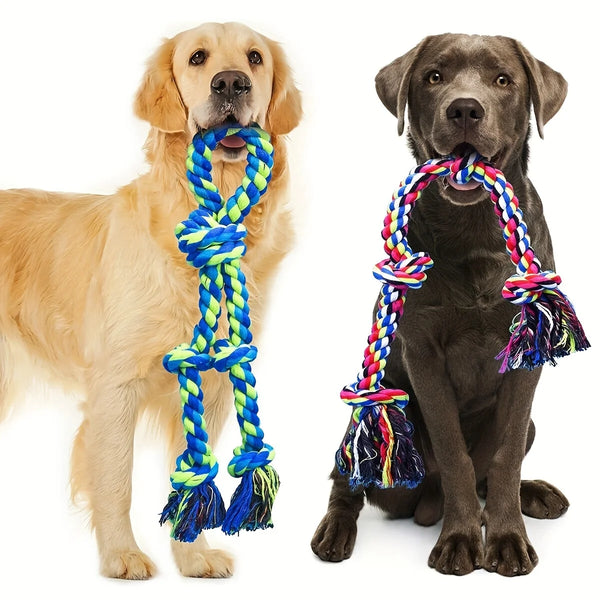 Durable Knot Dog Toy | Indestructible Tug of War Rope Toy for Medium & Large Dogs