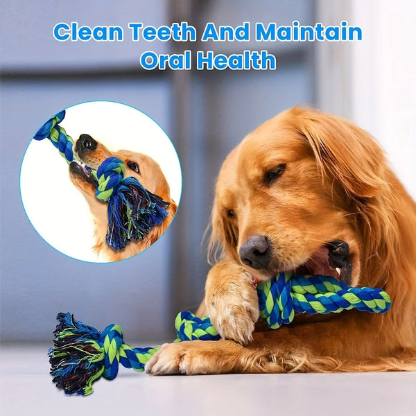 Durable Knot Dog Toy | Indestructible Tug of War Rope Toy for Medium & Large Dogs
