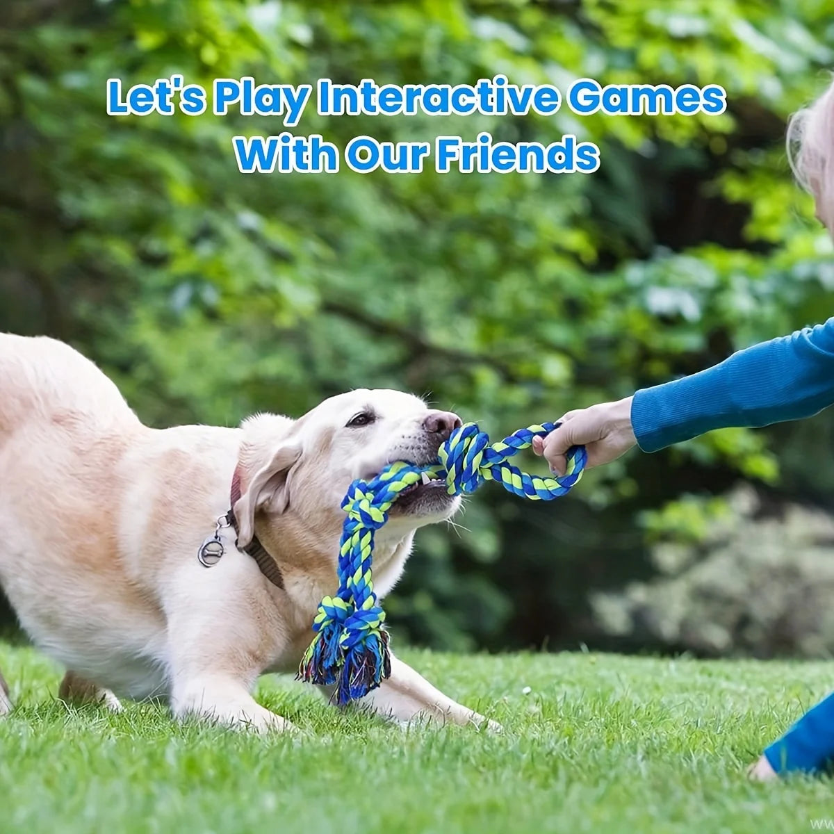 Durable Knot Dog Toy | Indestructible Tug of War Rope Toy for Medium & Large Dogs