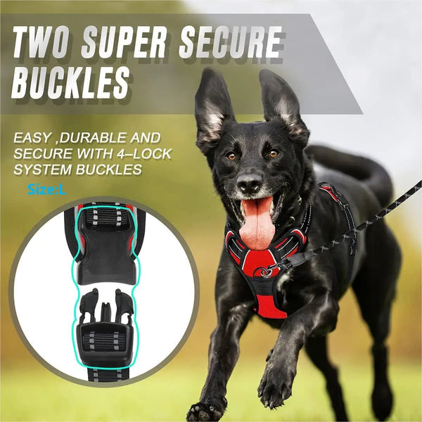 No Pull Dog Harness with Control Handle | Reflective Heavy-Duty Harness for Large Dogs