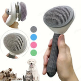 Effortless Grooming | Pet Brush with One-Click Hair Removal | Automatic Slicker Brush for Dogs and Cats 0