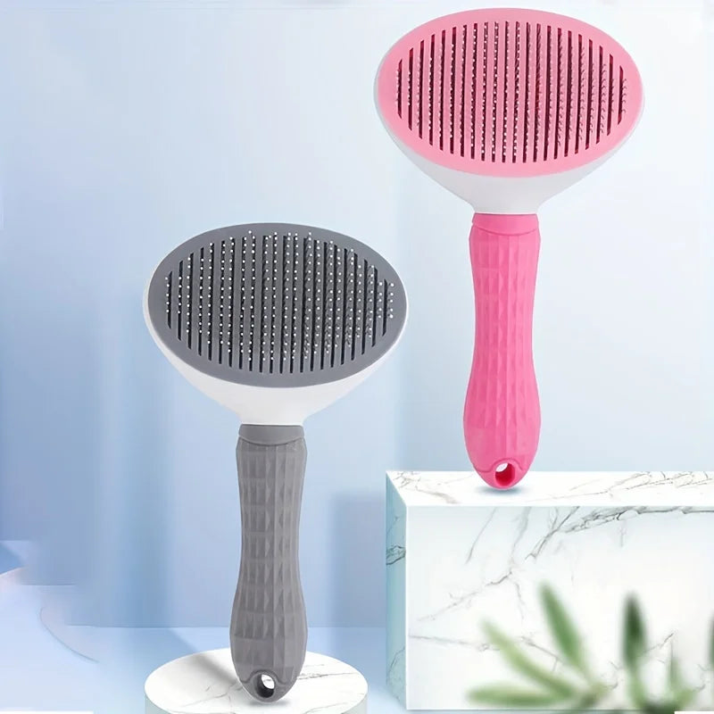 Effortless Grooming | Pet Brush with One-Click Hair Removal | Automatic Slicker Brush for Dogs and Cats 2