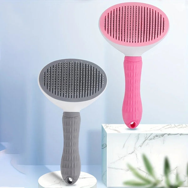 Effortless Grooming | Pet Brush with One-Click Hair Removal | Automatic Slicker Brush for Dogs and Cats 2