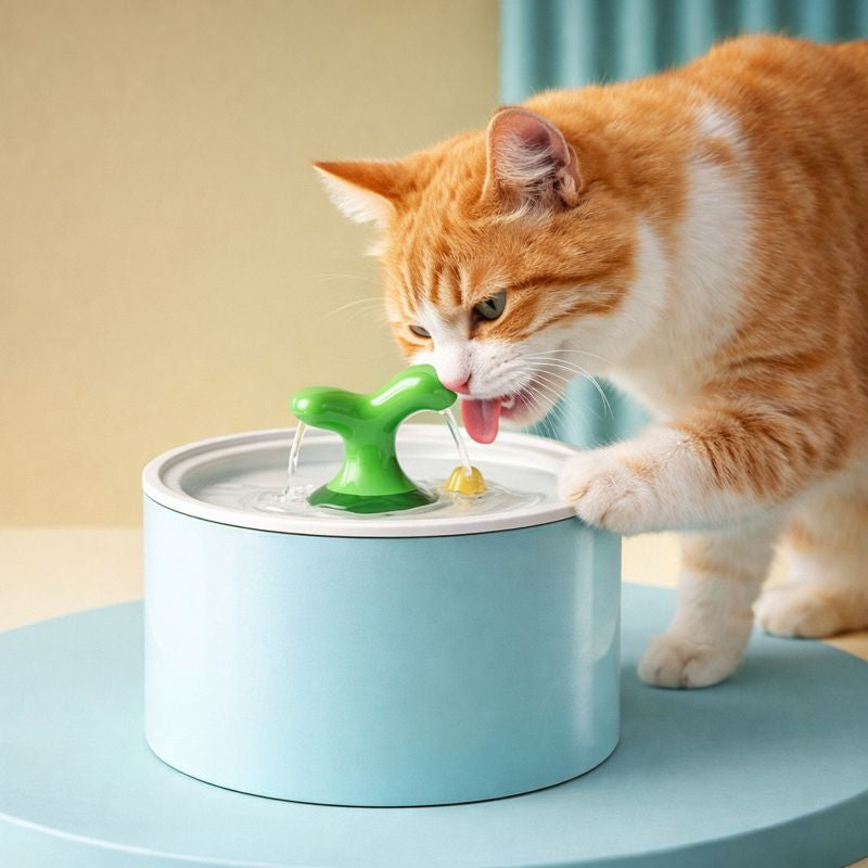 Elegant Ceramic Cat Water Fountain Dispenser with Multi-Stage Filtration | Encourages Hydration for Cats and Dogs 0