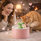 Elegant Ceramic Cat Water Fountain Dispenser with Multi-Stage Filtration | Encourages Hydration for Cats and Dogs 3
