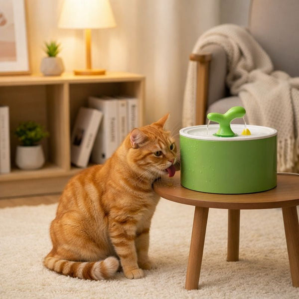 Elegant Ceramic Cat Water Fountain Dispenser with Multi-Stage Filtration | Encourages Hydration for Cats and Dogs 4