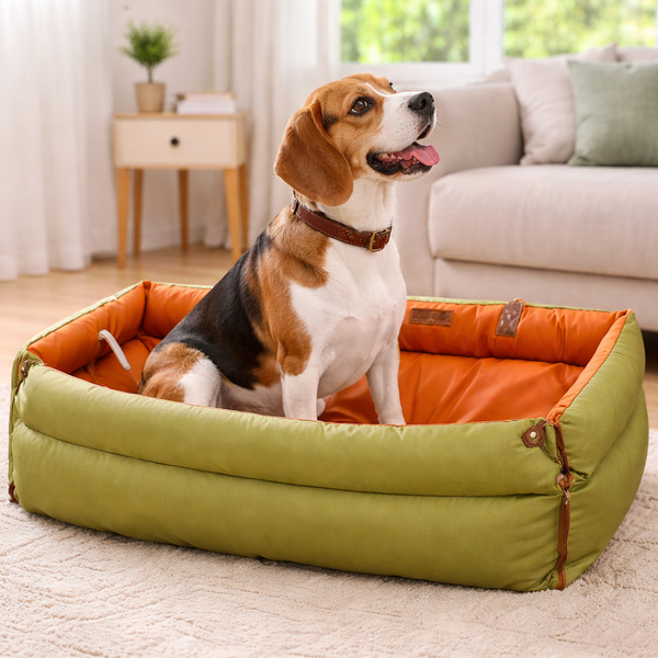 Elevated Dog Car Seat Booster Bed with Waterproof Faux Leather | Stylish Pet Car Seat for Comfort and Safety 7