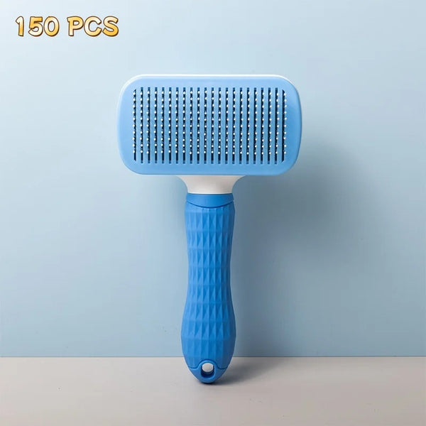 Stainless Steel Pet Hair Remover Brush | Detangling Grooming Brush for Long-Haired Dogs & Cats