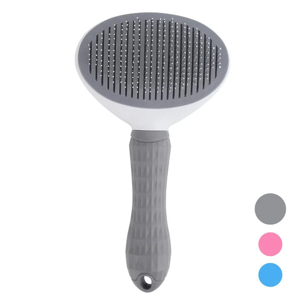 Stainless Steel Pet Hair Remover Brush | Detangling Grooming Brush for Long-Haired Dogs & Cats