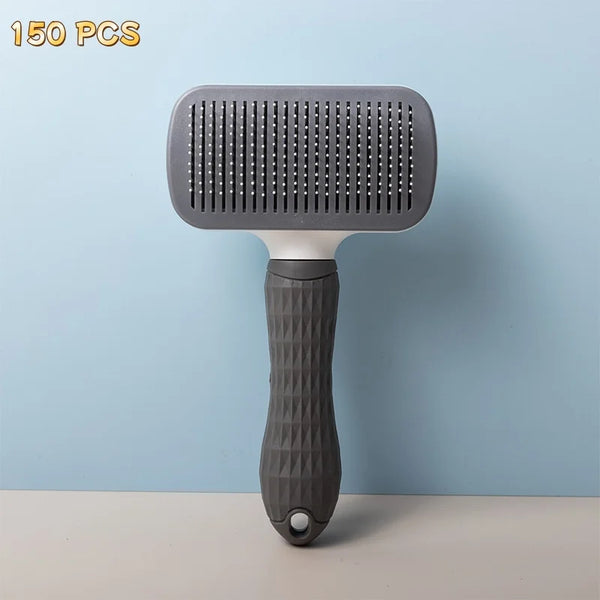 Stainless Steel Pet Hair Remover Brush | Detangling Grooming Brush for Long-Haired Dogs & Cats