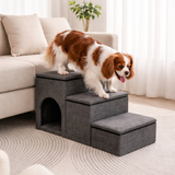 Foldable Dog Steps for Bed with Internal Storage | Eco-Friendly Design for Easy Access and Comfort 1