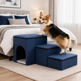 Foldable Dog Steps for Bed with Internal Storage | Eco-Friendly Design for Easy Access and Comfort 2
