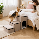 Foldable Dog Steps for Bed with Internal Storage | Eco-Friendly Design for Easy Access and Comfort 3