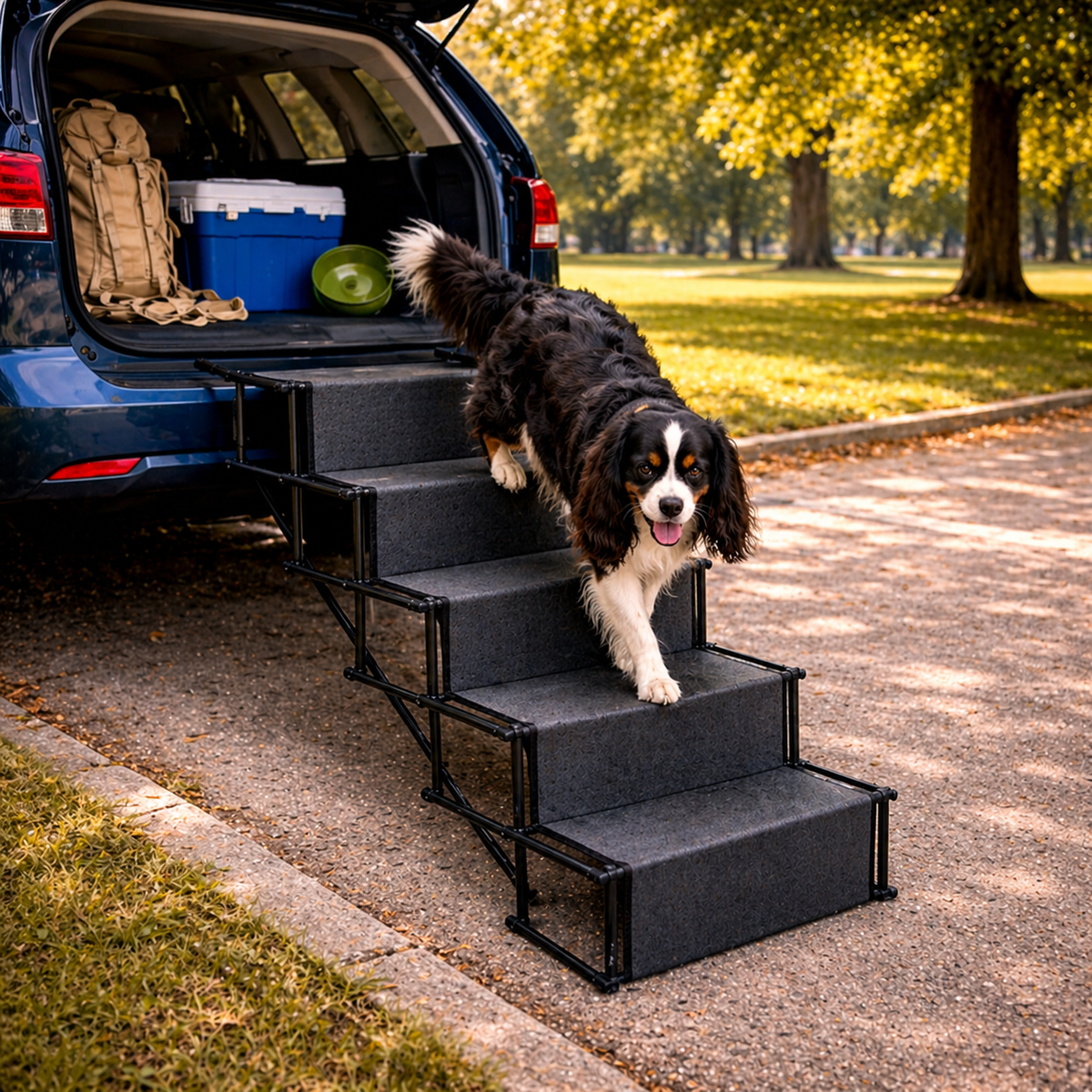 Foldable Dog Steps for Car with Non-Slip Surface | Ideal Portable Pet Steps for Senior Dogs and Small Breeds 3