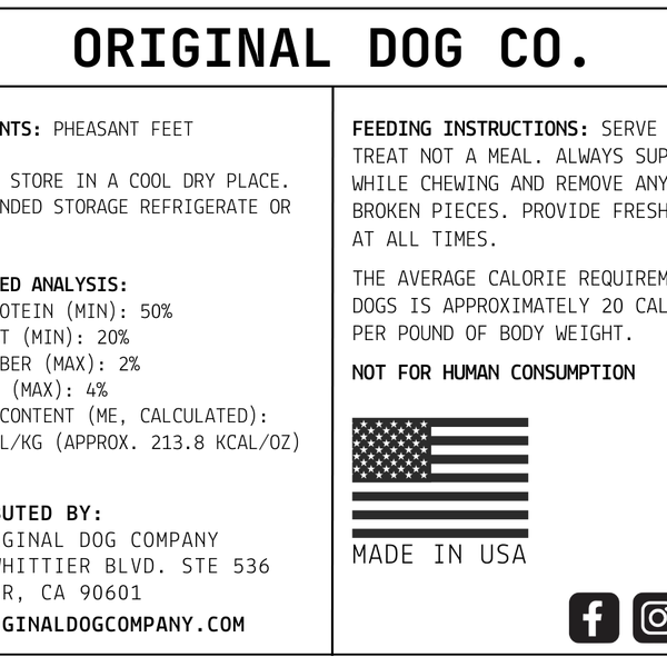 Freeze-Dried Pheasant Feet