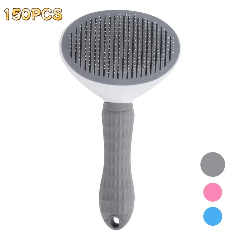 Self-Cleaning Pet Grooming Brush | Stainless Steel Hair Removal Brush for Dogs & Cats