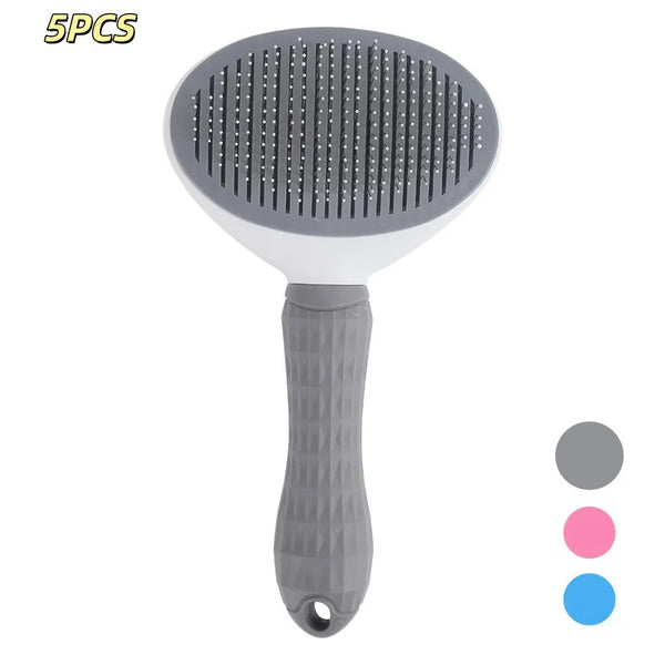 Self-Cleaning Pet Grooming Brush | Stainless Steel Hair Removal Brush for Dogs & Cats