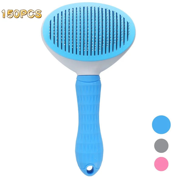 Self-Cleaning Pet Grooming Brush | Stainless Steel Hair Removal Brush for Dogs & Cats