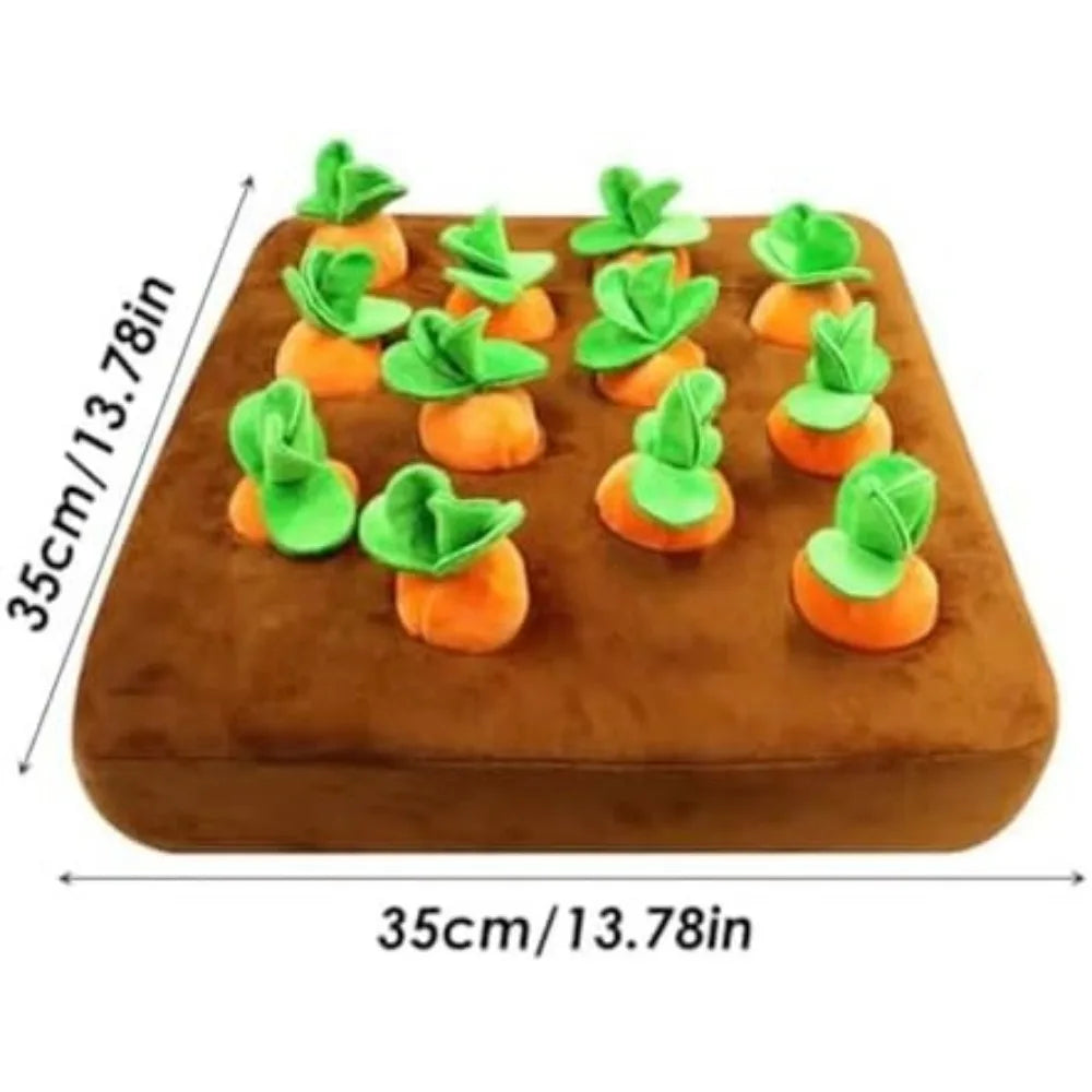 Carrot Snuffle Mat for Dogs & Cats | Interactive Cotton Foraging Puzzle Toy