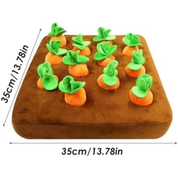 Carrot Snuffle Mat for Dogs & Cats | Interactive Cotton Foraging Puzzle Toy