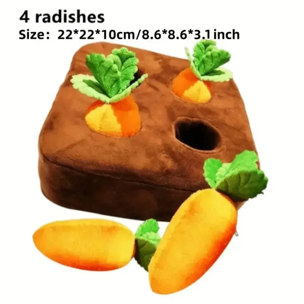 Carrot Snuffle Mat for Dogs & Cats | Interactive Cotton Foraging Puzzle Toy