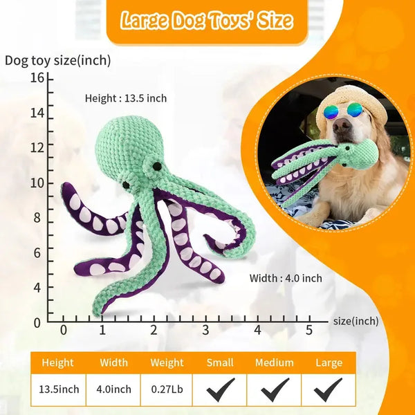 Interactive Plush Dog Toy with Squeaker & Durable Design for Chewing Fun 4