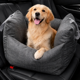 Luxury Dog Car Seat Bed with Waterproof Design & Adjustable Safety Leashes for Secure Travel 0