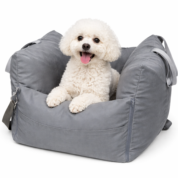 Luxury Dog Car Seat Bed with Waterproof Design & Adjustable Safety Leashes for Secure Travel 1